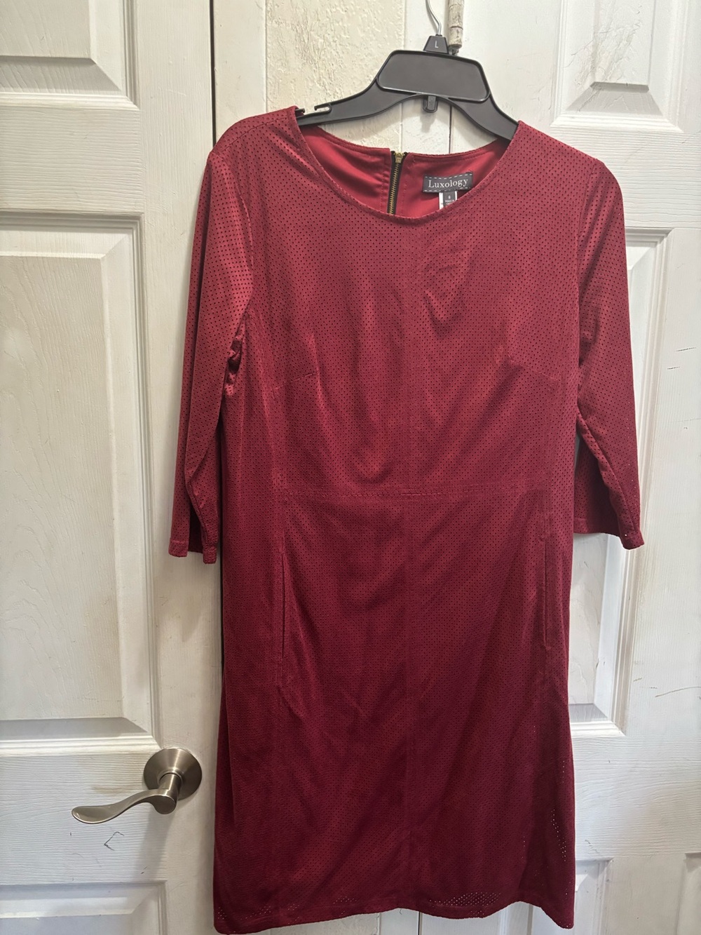 Luxology Wine Red Midi Dress